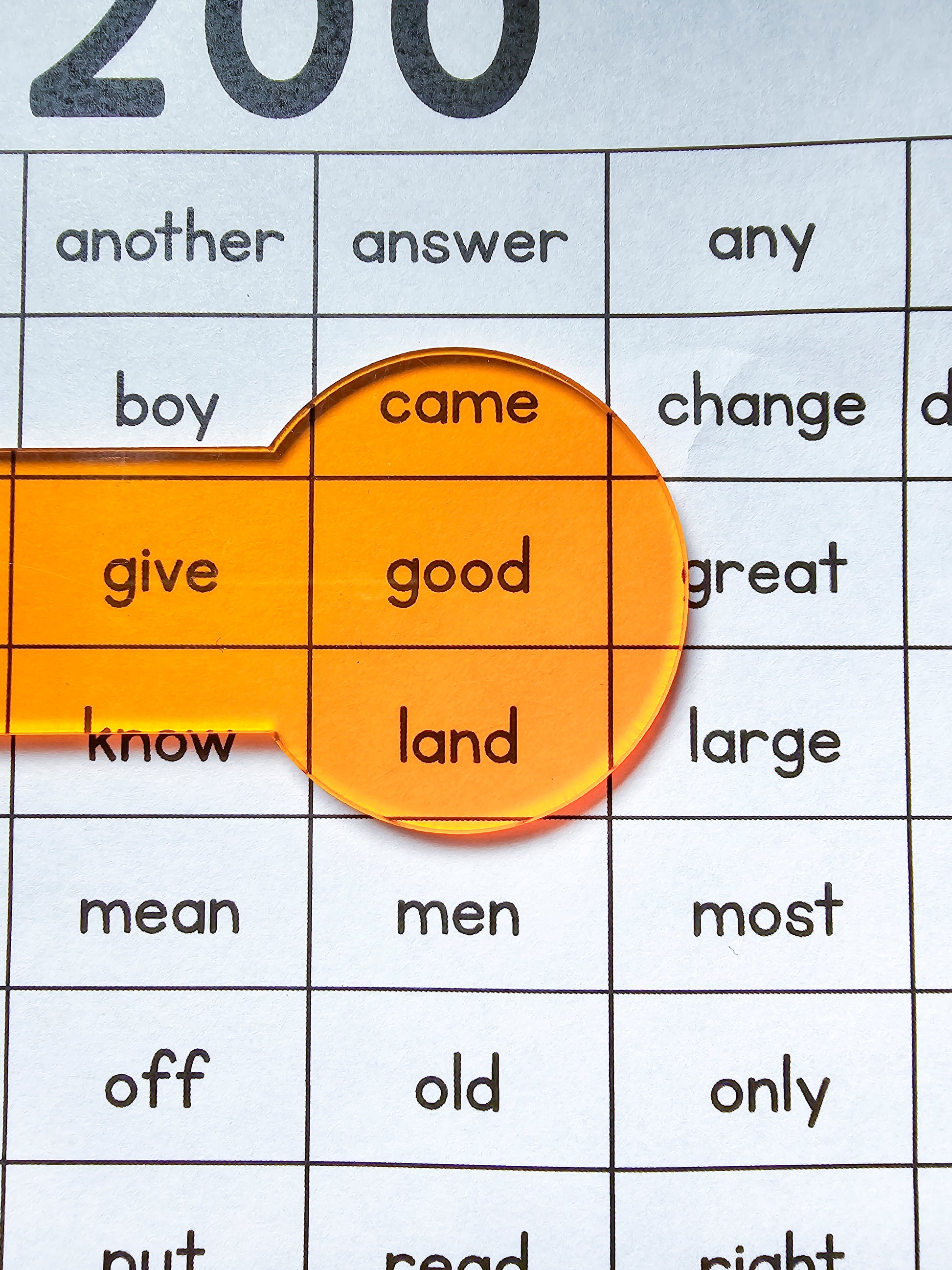 Reading Overlay - Orange Clear Reader over text