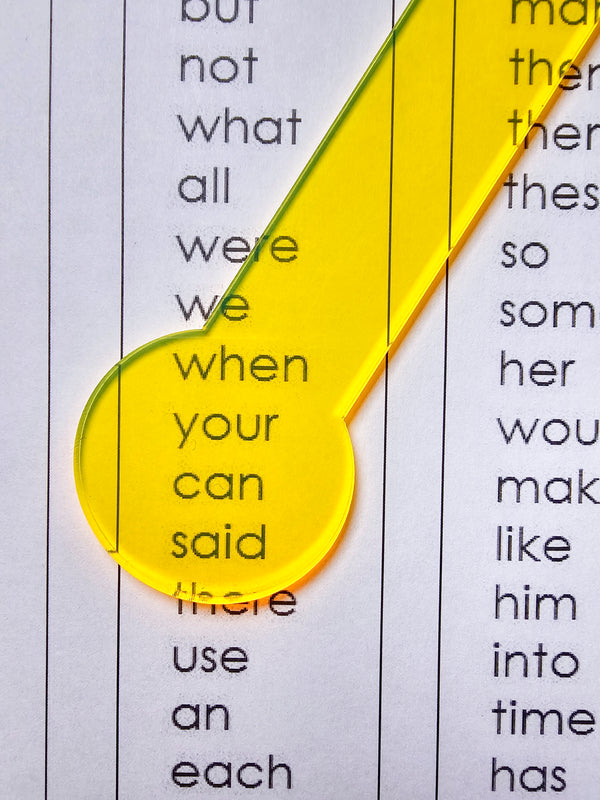 Reading Overlay - Yellow Clear Reader over words